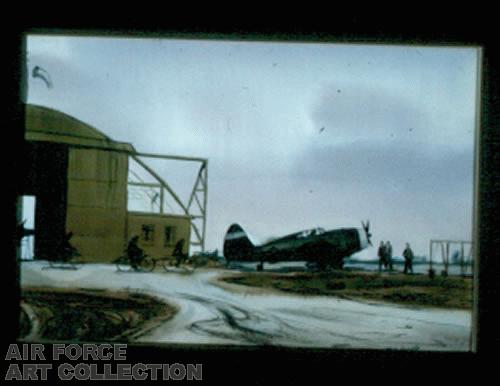 VISITOR AT A BOMBER FIELD